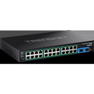 Comnet Hardened Industrial 26-Port Gigabit Industrial Managed Ethernet Switch - CNGE26FX2TX24MSPOE2