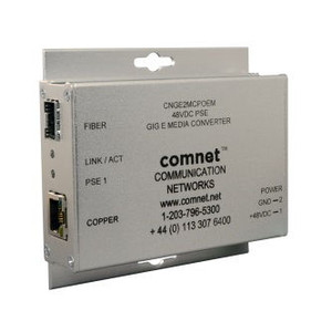 Comnet 1000Mbps Media Converter Power Over Ethernet 48V POE Power Supply Included - CNGE2MCPOEM