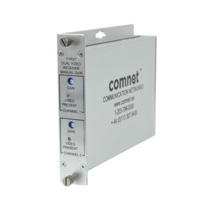 Comnet Dual Video Receiver With Automatic Gain Control mm 2 fiber - FVR22