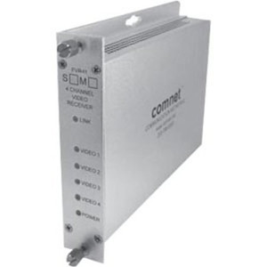 Comnet Digitally Encoded Quad Video Receiver and Contact Closure 10-Bit mm 4 fiber - FVR40C4M4