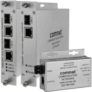 Comnet Electrical Substation-Rated 10/100/1000 Mbps Media Converter redundant 48 VDC - RLMCSFP48DC
