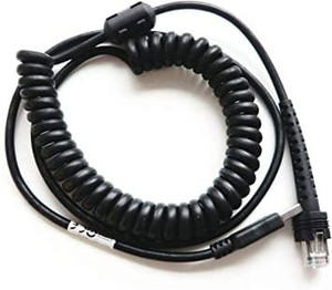 Datalogic CAB-550 USB Type A coiled cable 2.4m black connector