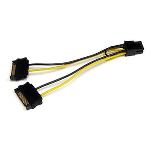 Startech Convert Two 15-Pin SATA Power Supply - Satpciexadap