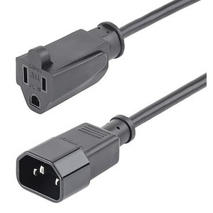 StarTech AC Power Extension Cord 1FT (0.3M) 18AWG - PAC10010PK