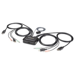 StarTech 2 Port Displayport KVM Switch W/built-in - SV211DPUA4K