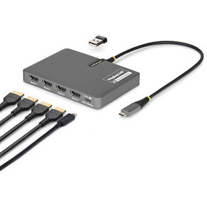 StarTech QUAD-USB-HDMI-ADAPT Quad-Monitor Workstation