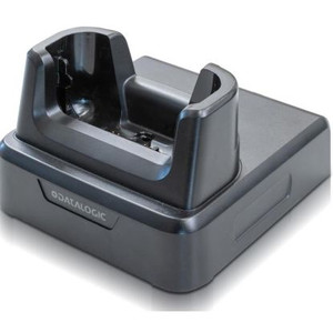 Datalogic 94A150129 M12-17 charging dock close-up showing connector specifications