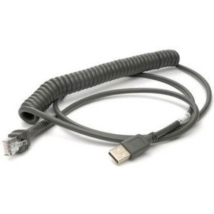 Datalogic CAB-524 USB Type A Coiled Cable 8 ft