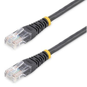 StarTech 1FT Black Molded CAT5E UTP Patch Cable - M45PATCH1BK