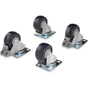 StarTech Caster KIT - Black Silver - MAX Load - 4POSTCASTER