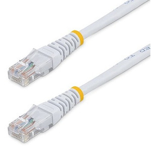 StarTech 15FT White Molded CAT5E UTP Patch Cable - M45PATCH15WH