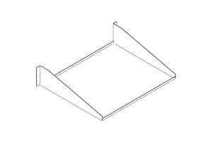 Chatsworth Standard Single-sided Steel Shelf; Black - 40750-719