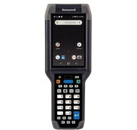 Honeywell CK65 rugged handheld device with ergonomic grip and display screen
