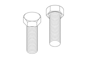 Chatsworth HEX CAP Bolts 3/8-18; 1.5INL; Gold - 02004-004