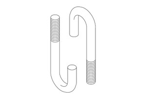 Chatsworth J-bolt; Hook; 3-3/4 ; 9/32; Black - 11431-704