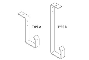 Chatsworth J-hook Ceiling Cable Bracket; 6 H (152 - 11322-106