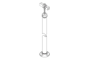 Chatsworth Tall Pipe Stand; 2INW X 79INH; Glacier - 10684-E01