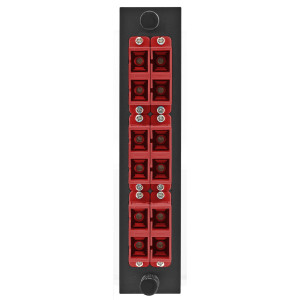 Hubbell FSPNSCDS6R 12-Fiber SC Adapter - Red