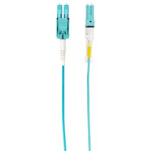 Hubbell DFHPCCSLCF1MM OM3 Duplex Fiber Patch Cord – 3.3 ft (1 m) – Aqua