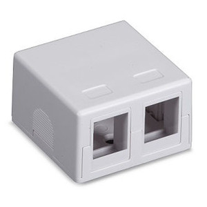Black Box Surface-mount Housing - 2-PORT White - SMH-2
