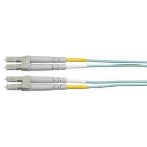 Hubbell DFHRCLCLCE2MM OM3 LC to LC Duplex Fiber Patch Cord – 6.6 ft (2 m) – Aqua