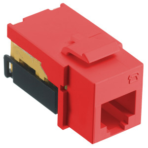 Hubbell NetSelect Modular Voice/Data Jack USOC Red - NSJUR