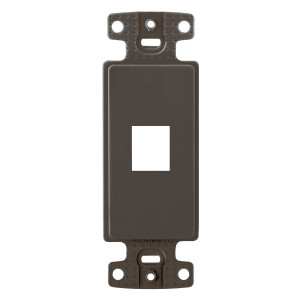 Hubbell Decorator Outlet Frame Unloaded 1 Port Brown - NS611