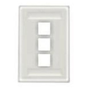 Hubbell Face Plate Rear-Loading 9 Port Double Gang White