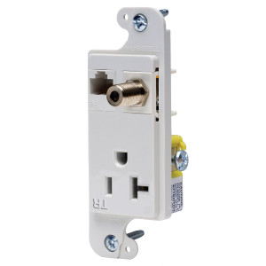 Hubbell RJ620WTR Tamper Resistant Receptacle