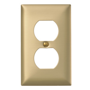 Hubbell SBP8 1-Gang Brass Plate