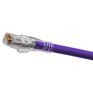 Hubbell HC6AP01 Cat6A Patch Cord – 1 ft – Purple