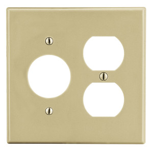 Hubbell P78I 2-Gang Duplex Wallplate