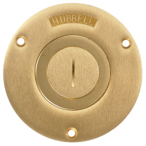 Hubbell S2725 Round Brass Floor Box Cover