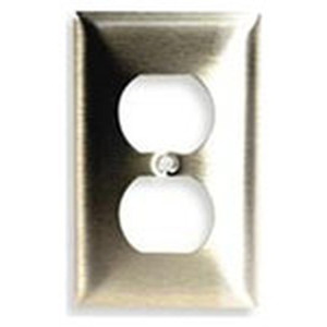 Duplex Cover Plate 1 Gang Brass