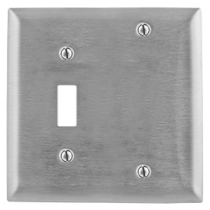 Hubbell SS113 2-Gang Toggle/Blank Plate