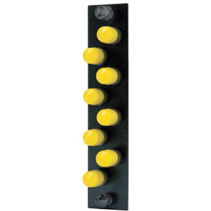 Hubbell Fiber Adapt PNL 8P 8ST Smplx Zirc BK - Quick and Easy Snap-in Design - Premium - FSPNSTSS8