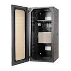 QuadCab Wall Mount Cabinet 36in. H x 20in. D Solid Door Black **Drop Ship Only**