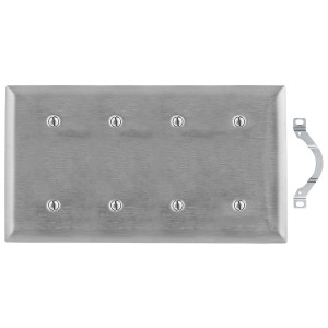 Hubbell SS44 4-Gang Blank Plate