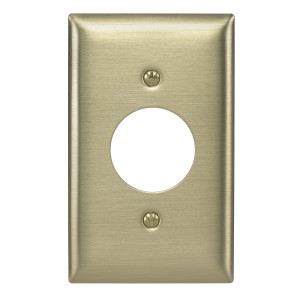 Hubbell SB7 1-Gang Brass Plate