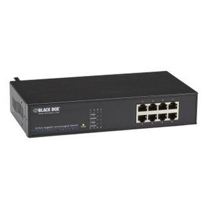 Black Box Switch - (8) 10/100/1000-Mbps Copper RJ45 - LGB408A-R2