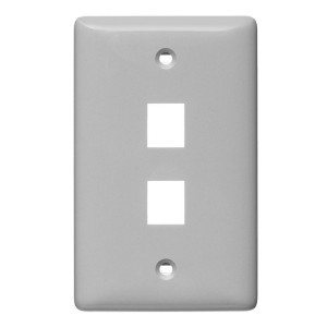 Hubbell NSP12GY 2 Port Wall Plate