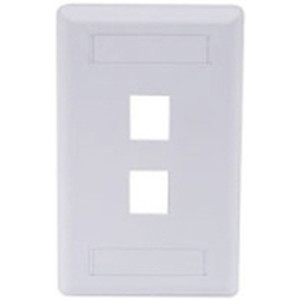 Face Plate Rear-Loading 2 Port Single Gang White