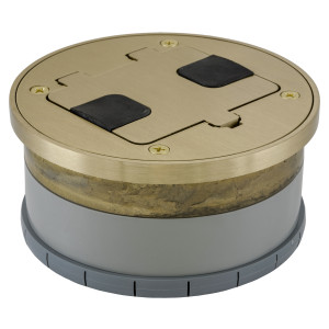 Hubbell Flange and Door Assembly Tile Trim Brass - RF409BR
