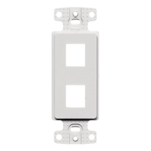 Hubbell NetSelect Decorator Frame 1 Gang 2 Port White - NS61
