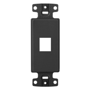 Hubbell Decorator Outlet Frame Unloaded 1 Port Black - NS611