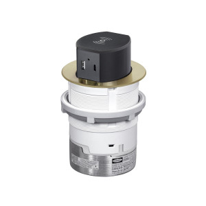 Hubbell RCT620BR Tri-Power Pop Up Receptacle