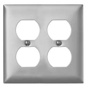 Hubbell SA82 2-Gang Duplex Plate
