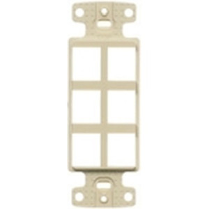 NetSelect Decorator Frame 1 Gang 6 Port Ivory