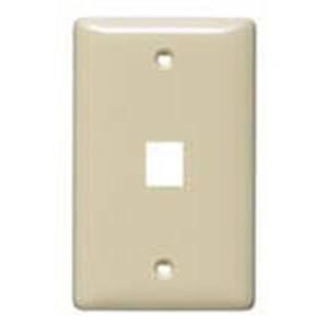 Multimedia Wall Plate Standard Size Rear-Loading 1 Gang 1 Port White