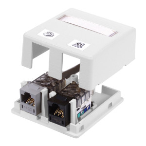 Hubbell Housing Surface Mount 2 Port Clear White - HSB2W